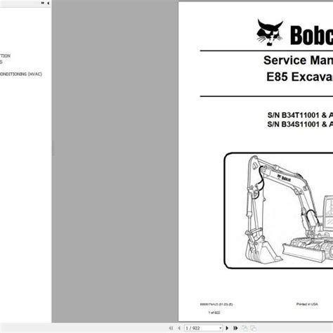 Operation & Maintenance Manual E85 Compact Excavator